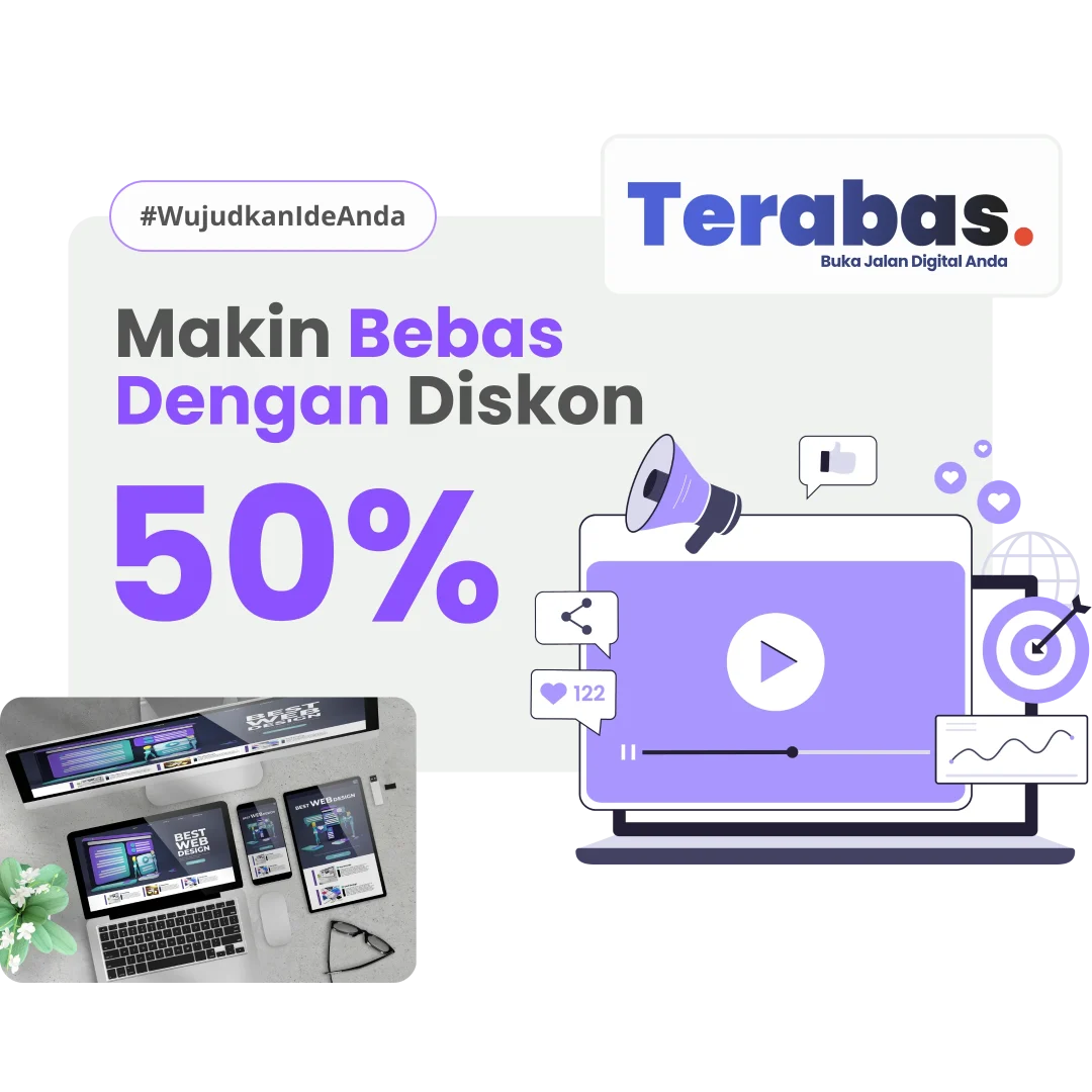 Terabas - Jasa Bikin Website 50% Discount banner
