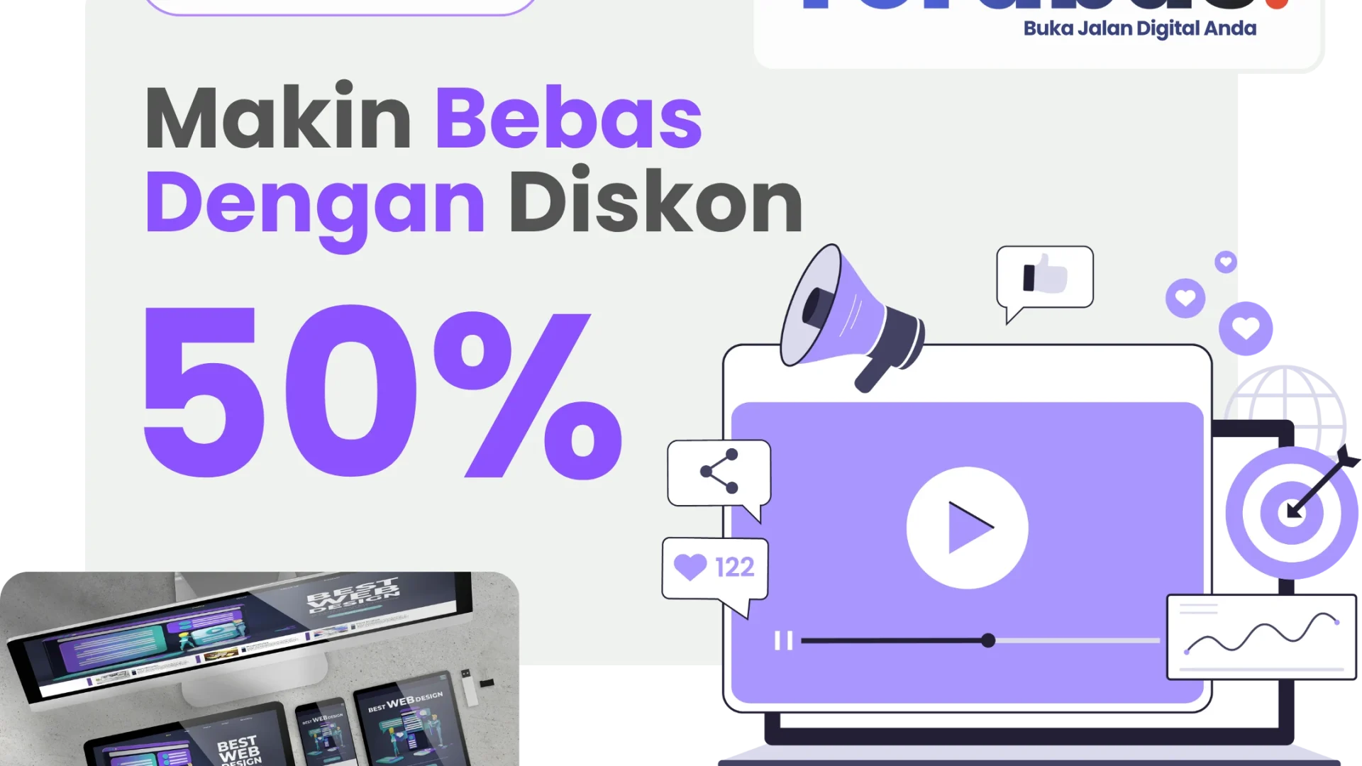 Terabas - Jasa Bikin Website 50% Discount banner